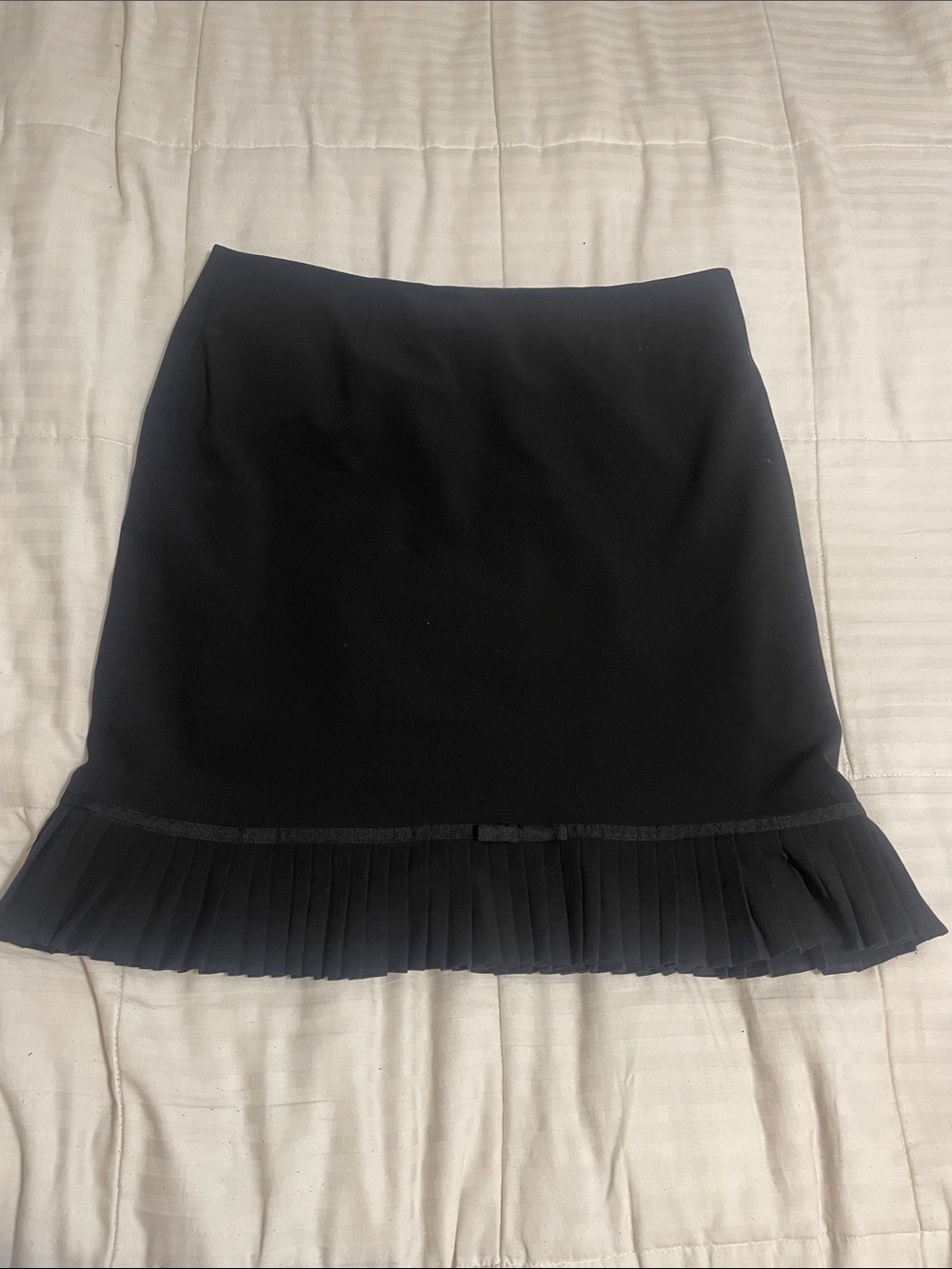 Worthington Black Midi Skirt with Pleated Hem